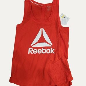Reebok Classic Logo Tank Top NWT Red Athletic Workout Size Large